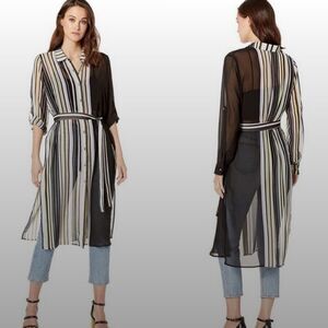 Calvin Klein‎ Sheer Tunic With Belt